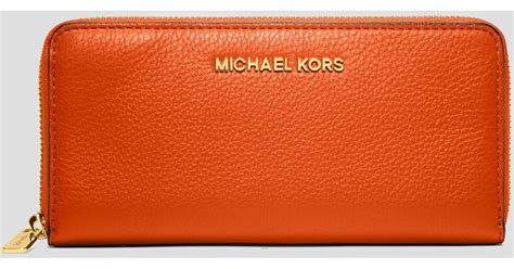 michael kors orange zip wallet|Michael Kors black zipper wallet.